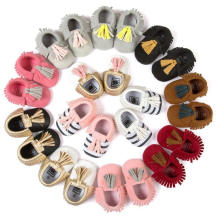 Baby Mädchen Mode Bowknot &amp; Quasten Weiche Sohle Loafer Infant